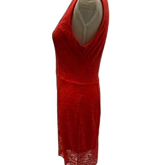 NWT!! "BEBE",Daniela,Red Lace,Midi dress,Sexy, Sleeveless, MSRP 129.00,Summer - Picture 2 of 13